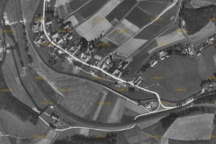 Letecký snímek obce Muzlov, roku 1938.