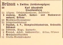 Výpis podniků Kramerius-Brüsau 1940