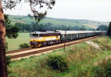 Pohled na trať z Ančina údolí 1994- 1995